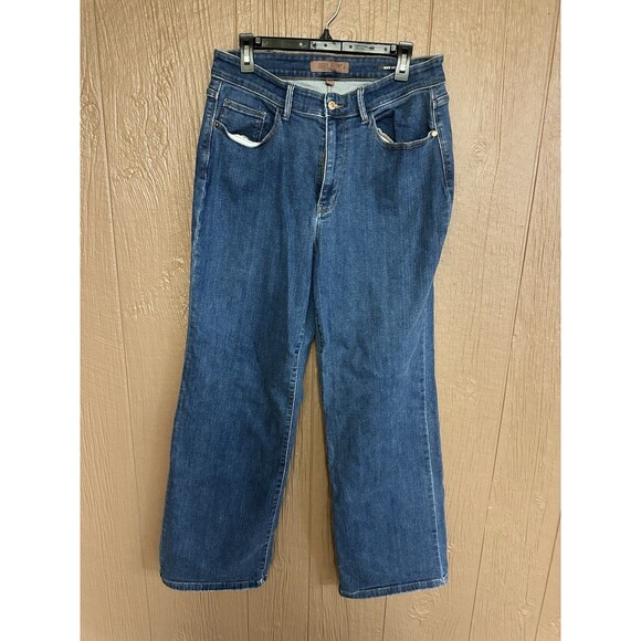 Judy Blue High Waist Wide Leg Vintage Took Dadk Wash Jeans Size 14W Stretch - Picture 1 of 8